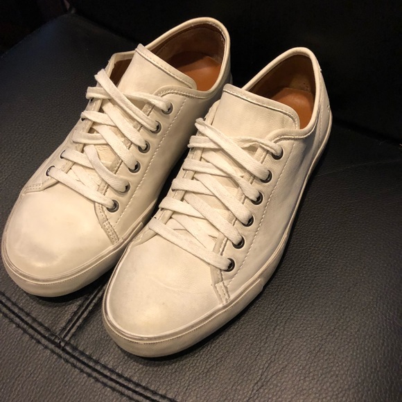 Frye Brett Low Sneakers (White Leather) - Picture 2 of 7